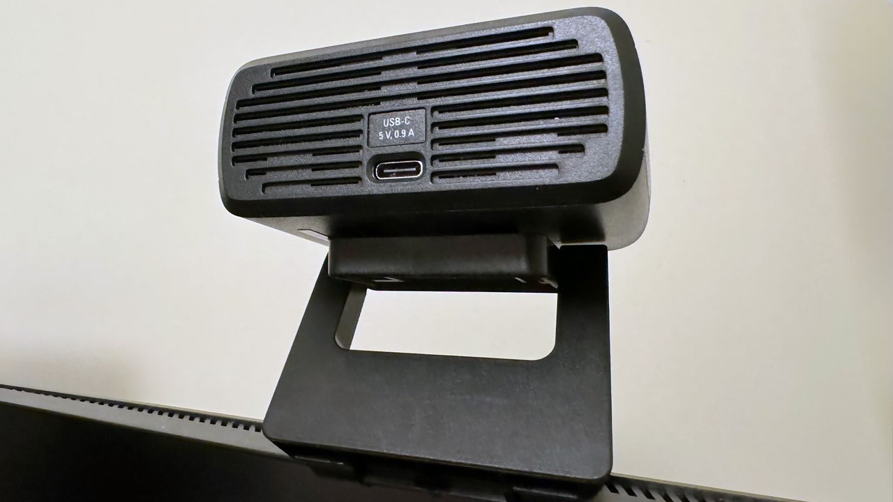 Elgato Facecam MK2 review image of the webcam's back connection port and vents