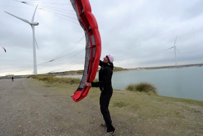 The windy area in Zeeland was an ideal place for the two-day camp