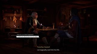 A Banishers: Ghosts of New Eden screenshot showing a conversation.