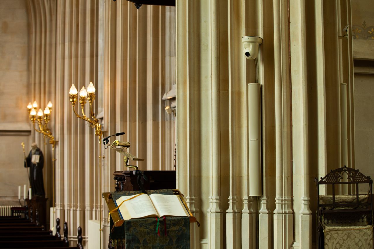 Saint Michael&rsquo;s Abbey balances tradition and technology in comprehensive AV, IT, and Security system integration with new speakers and PTZ cameras.