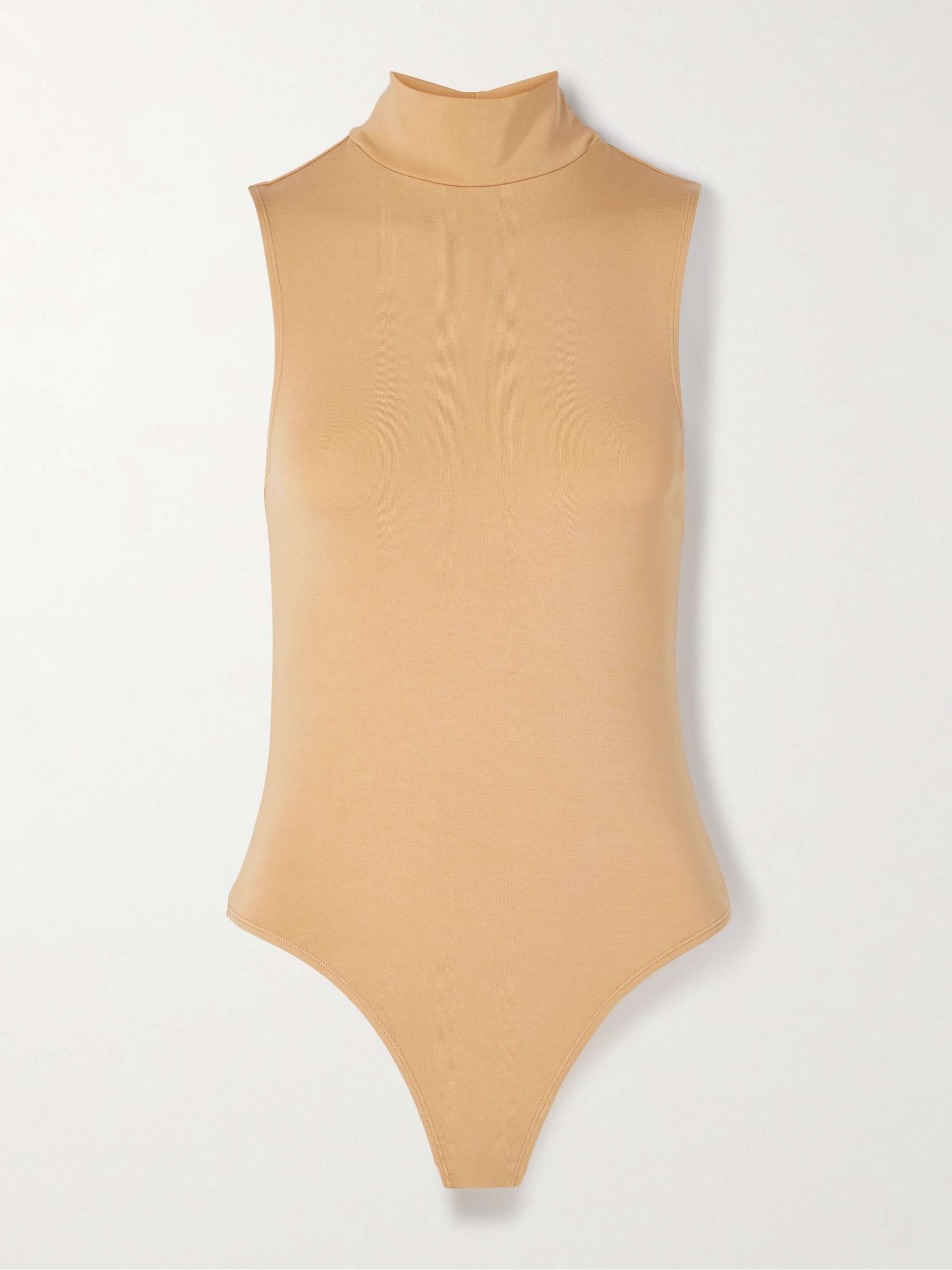 Joyce Stretch-Tencel™ Lyocell Turtleneck Thong Bodysuit