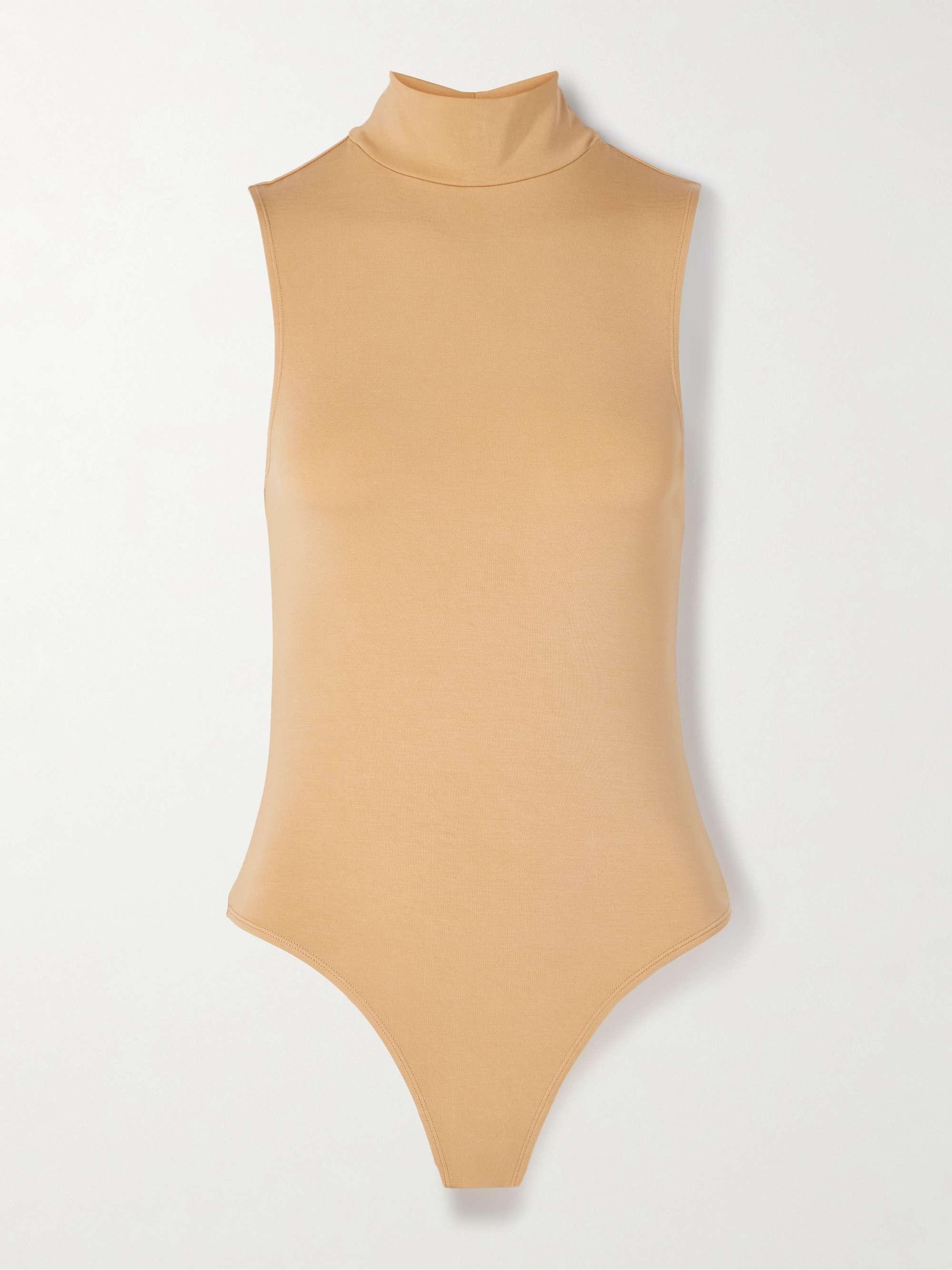 Joyce Stretch-Tencel&amp;trade; Lyocell Turtleneck Thong Bodysuit