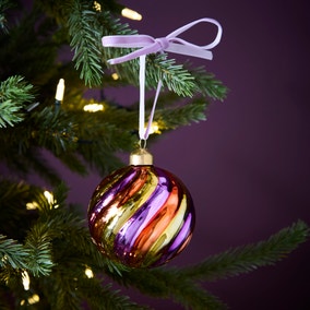 Sophie Robinson Striped Glass Bauble