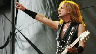 KK Downing of Judas Priest performs on the main stage during Day 1 of the Download 2008 Festival at Donington Park in Castle Donington, England on June 13, 2008.