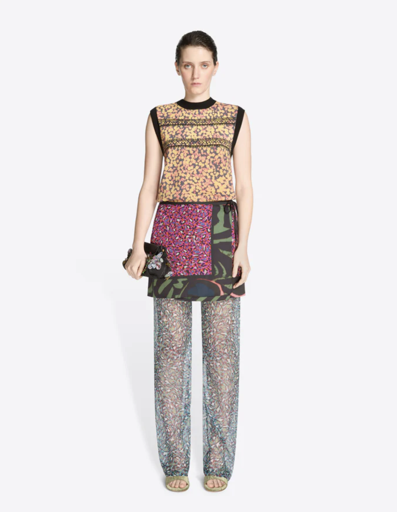 DRIES VAN NOTEN, Printed Wrap Skirt