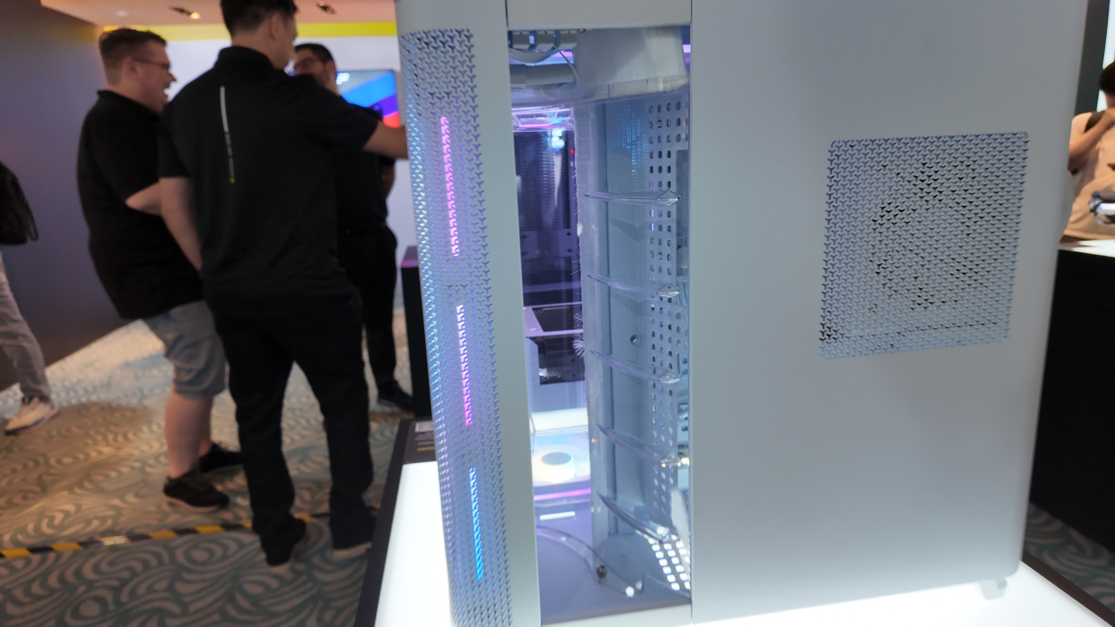A Corsair Air 5400 PC case at Computex 2025.