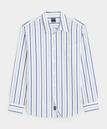 Relaxed Fit Cotton Poplin Point Collar Shirt