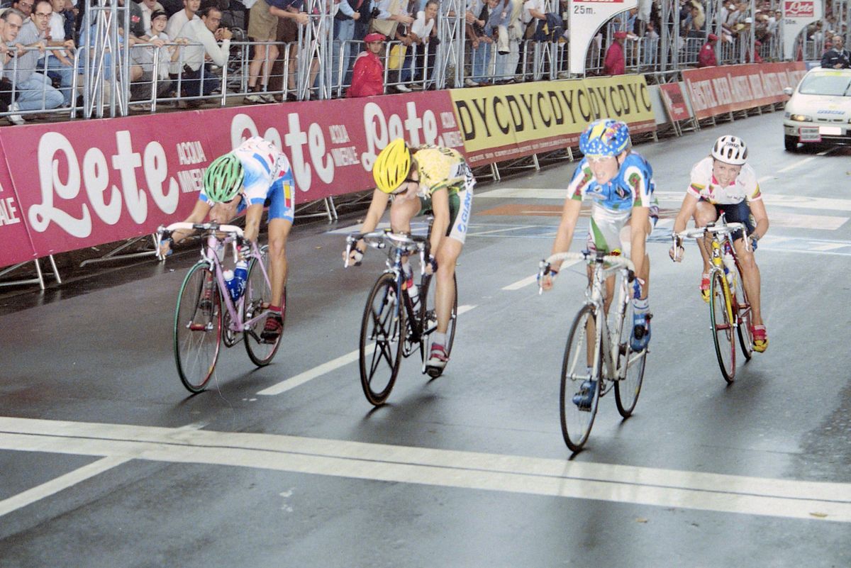 The sprint for the line was close in 1997