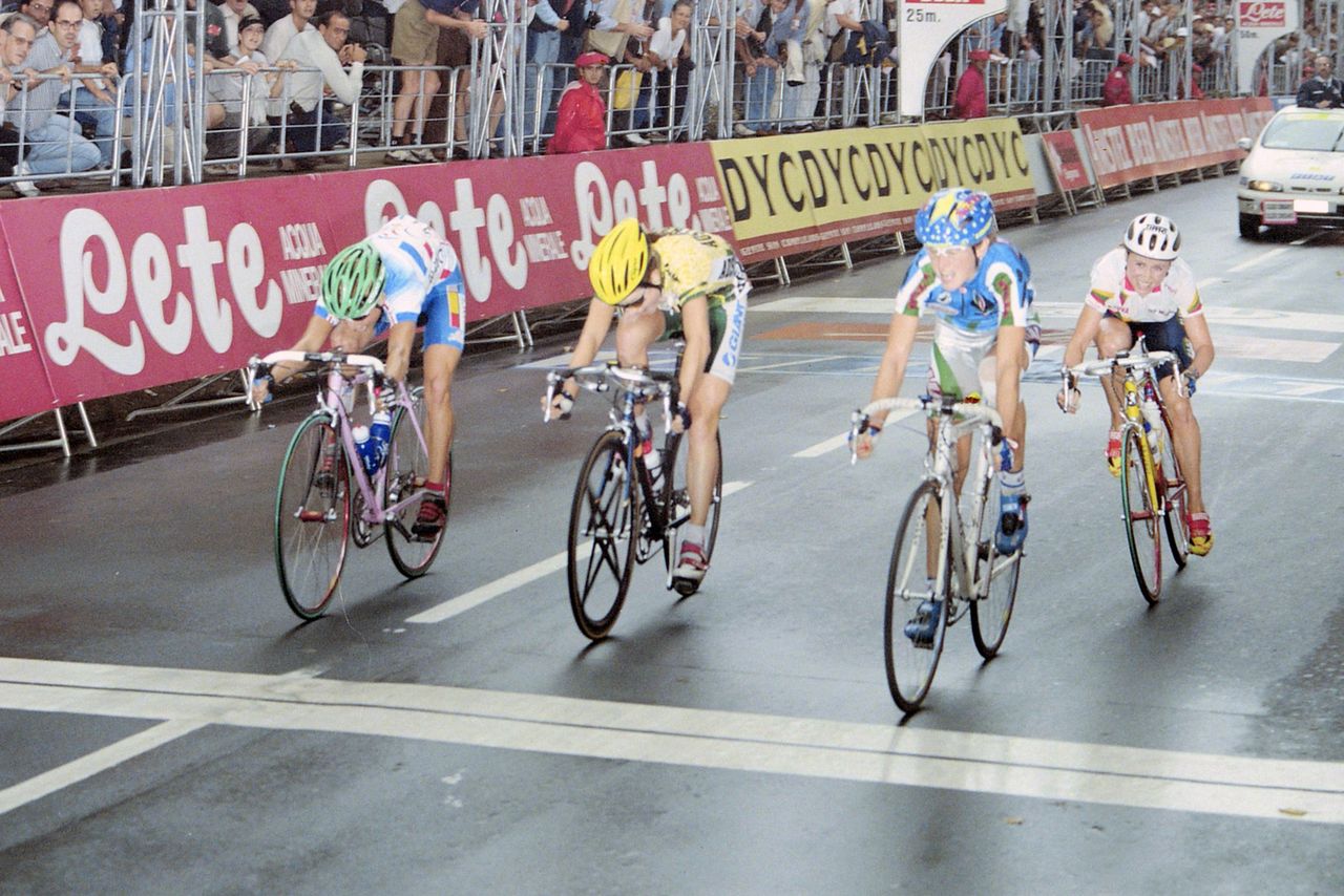 The sprint for the line was close in 1997