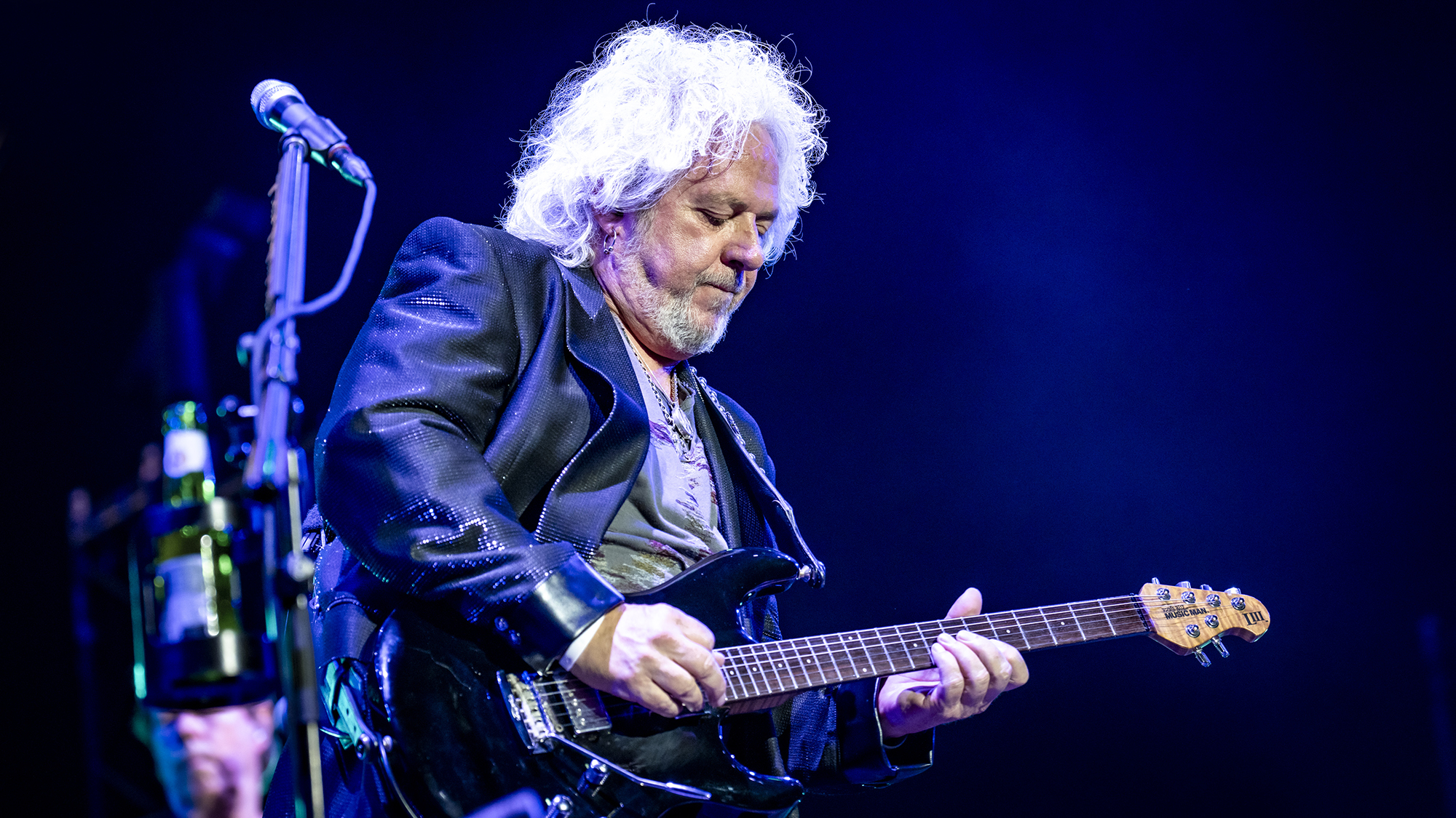 Steve Lukather of Toto performs at Lucca Summer Festival at Piazza Napoleone on July 24, 2024 in Lucca, Italy. 