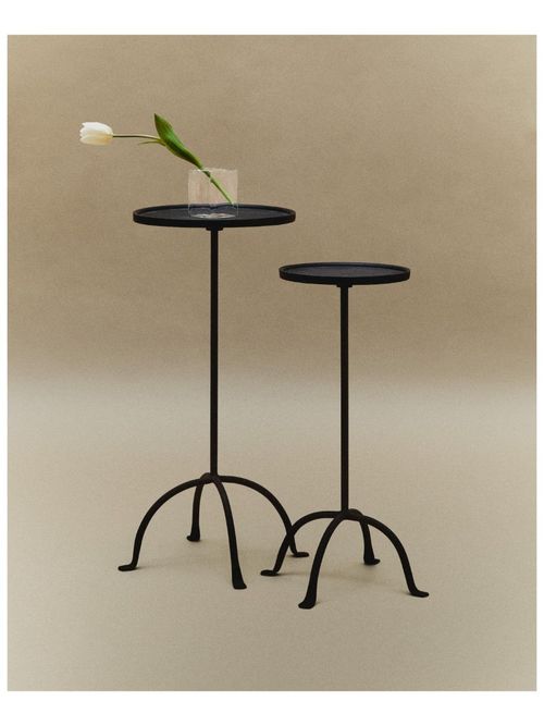 Aged Metal Side Table