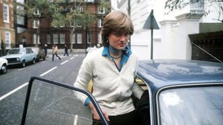 Princess Diana outside her London flat