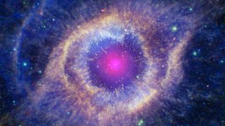The Helix Nebula, With A White Dwarf Star In The Center, Is The Product Of A Supernova
