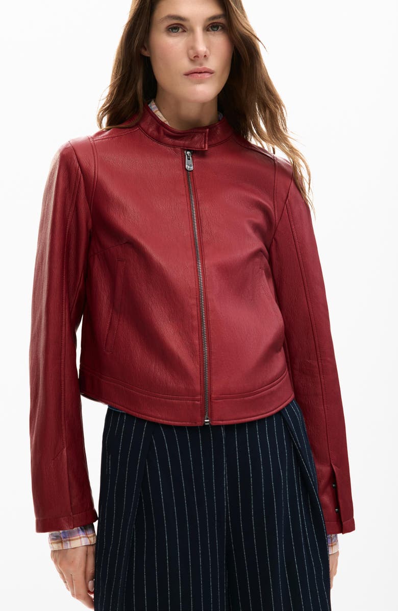 faux leather jacket