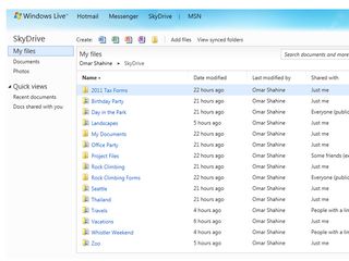 SkyDrive - now in HTML5