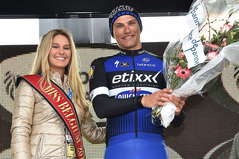 Marcel Kittel (Etixx-QuickStep) on the podium
