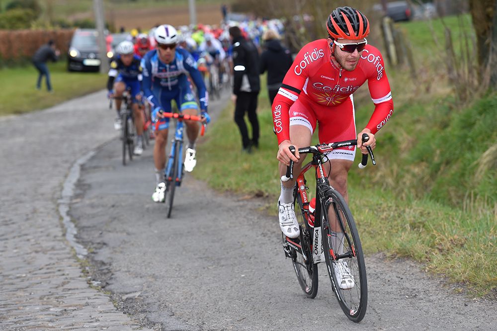 Florian Senechal (Cofidis) pushes the pace