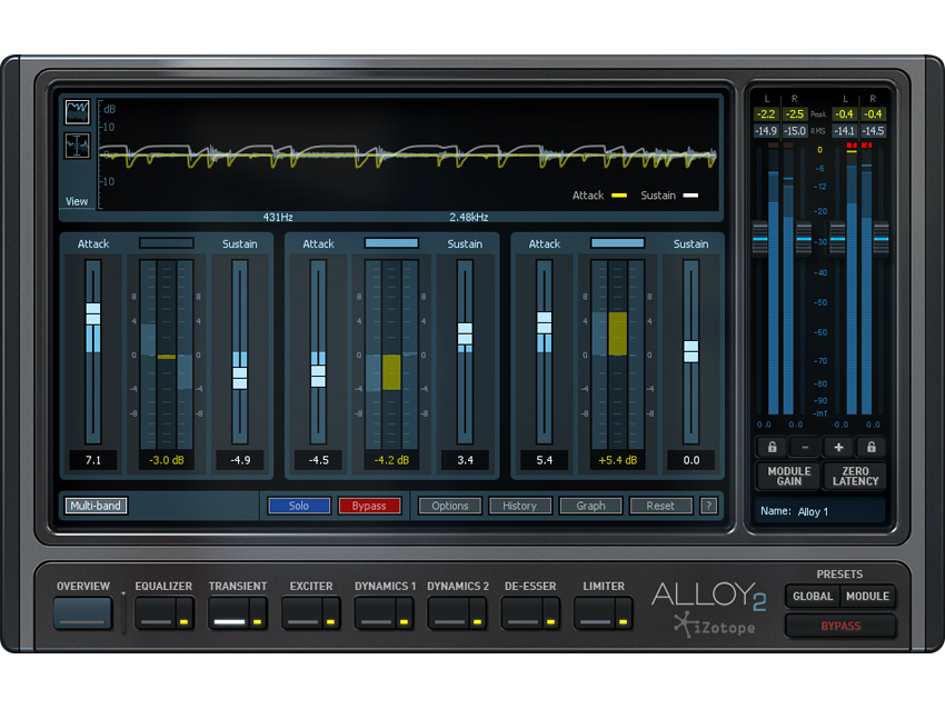 iZotope Alloy 2 Transient Shaper