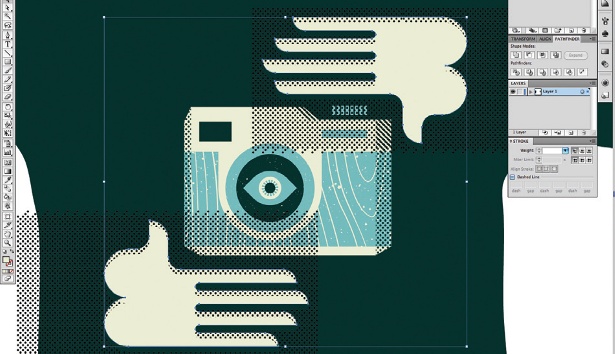 Create retro graphics in Illustrator: step 9