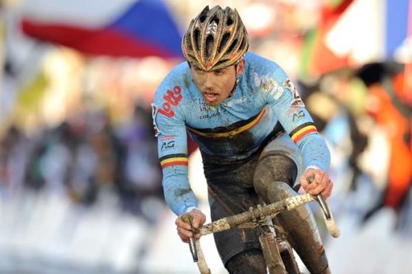 Sven Nys (Belgium) was not going to let anyone take his podium place.