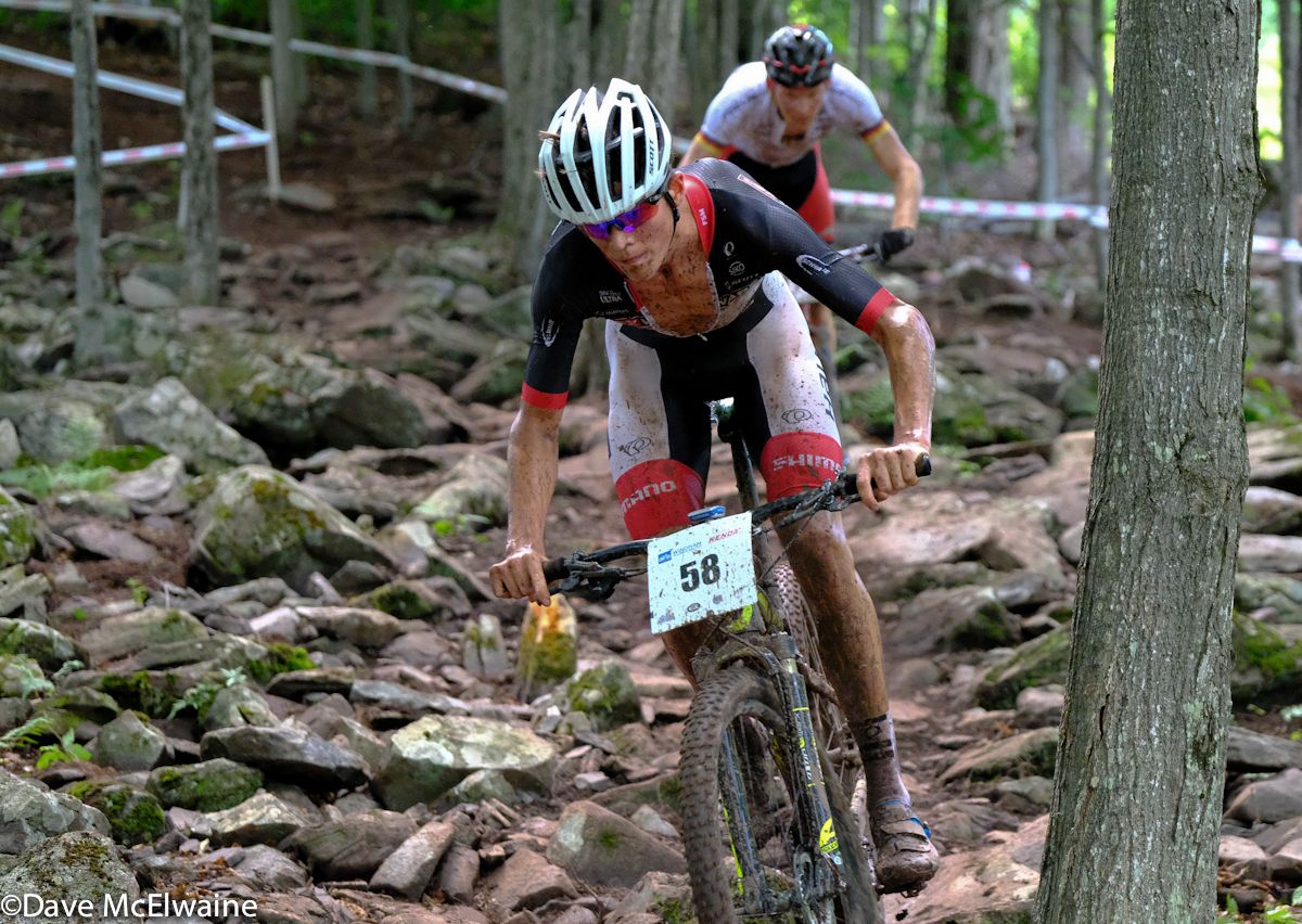 Maximillian Brandl (Lexware) riding to victory in the U-23 Mens race