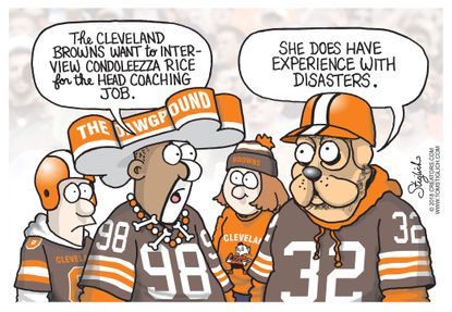 U.S. Cleveland Browns Condoleezza Rice head coach disaster experience
