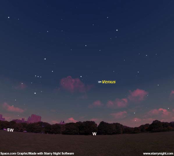 Not a UFO: Venus Dominates the Evening Sky