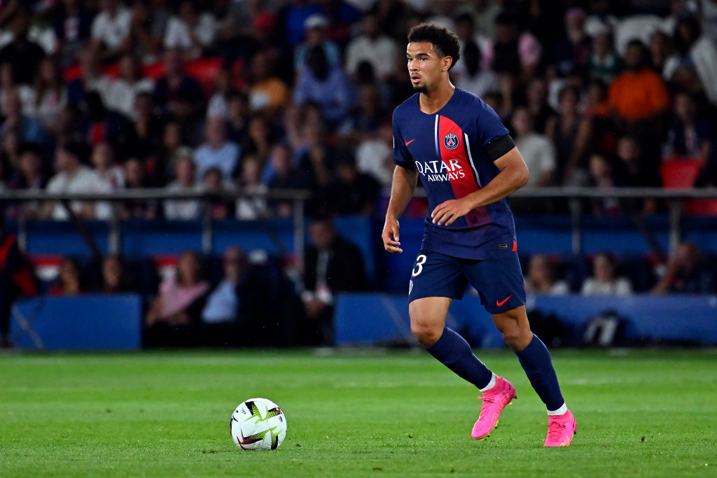 Warren Zaire Emery of Paris Saint-Germain runs with the ball during the Ligue 1 Uber Eats match between Paris Saint-Germain and OGC Nice at Parc des Princes on September 15, 2023 in Paris, France. (Photo by Aurelien Meunier - PSG/PSG via Getty Images)