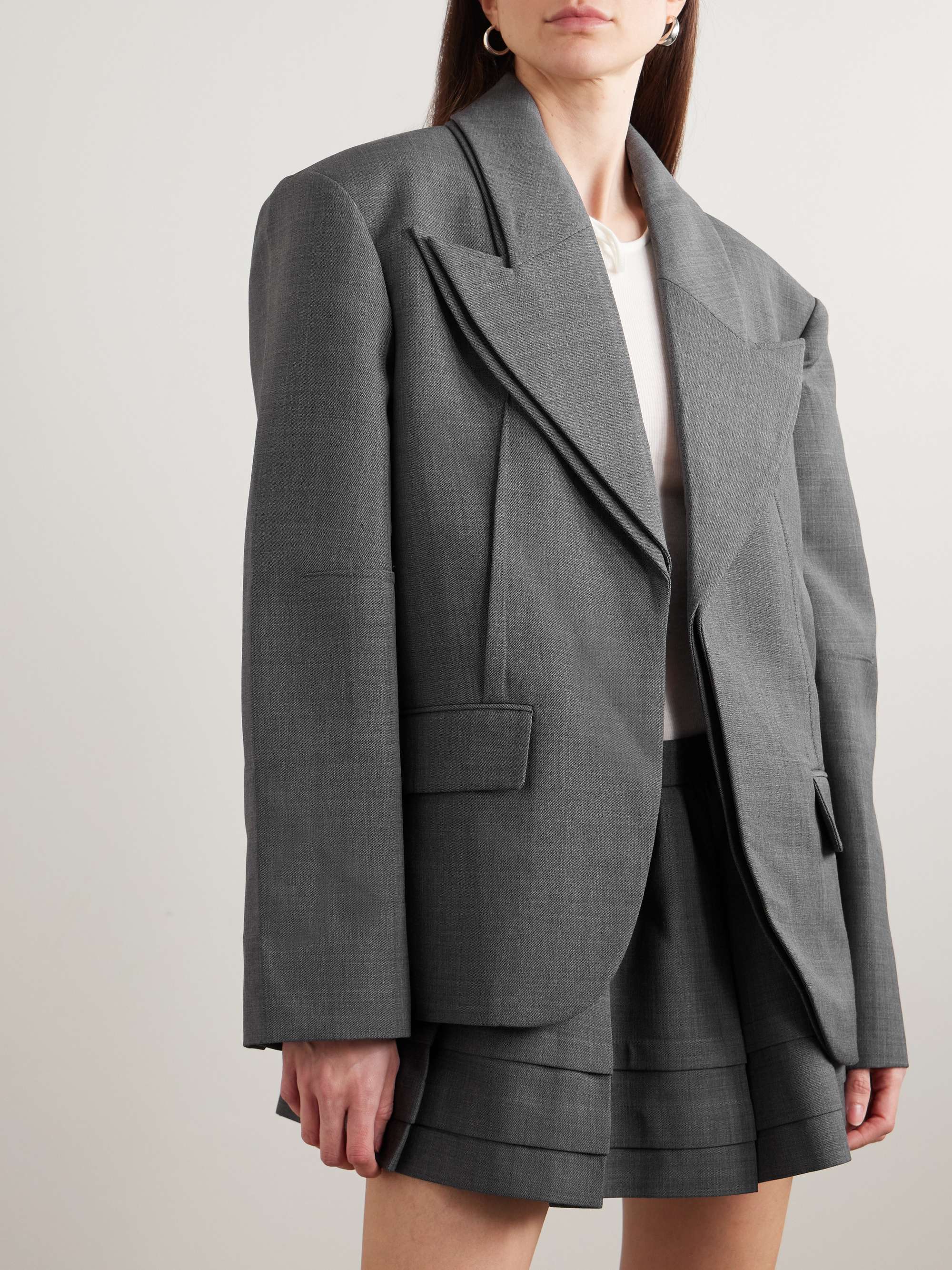 Layered Flannel Blazer