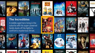 Kaleidescape screen interface showing movie titles