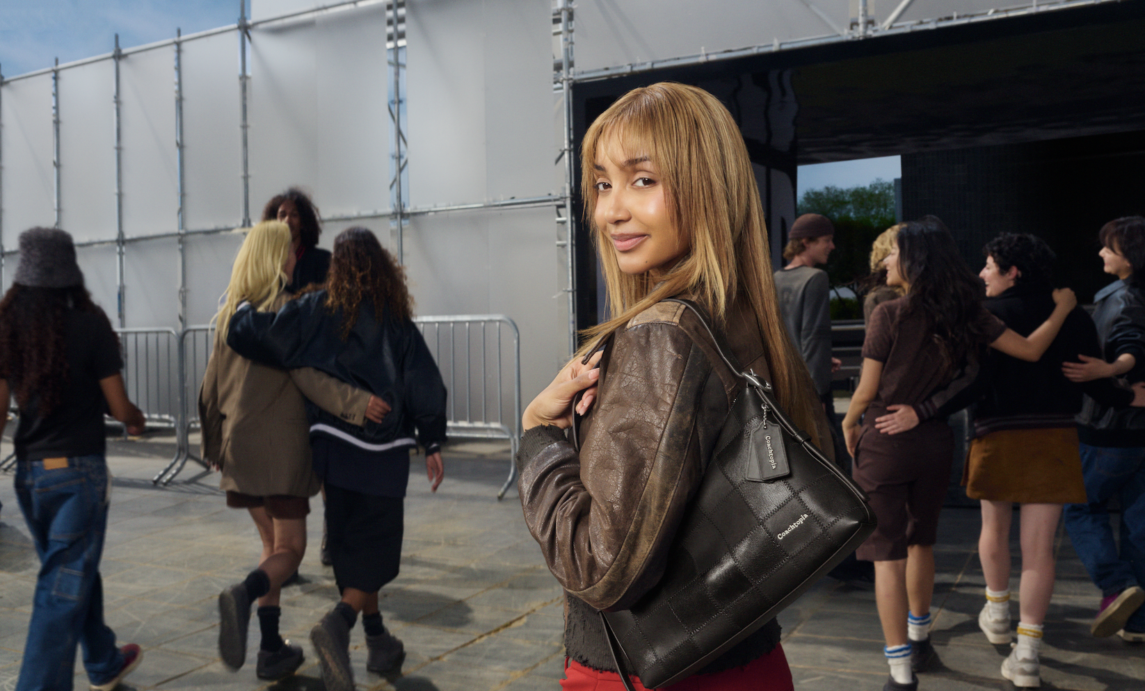 Coach's Coachtopia Alter/Ego Bag on Pink Pantheress in the &amp;quot;Live Your Story&amp;quot; campaign