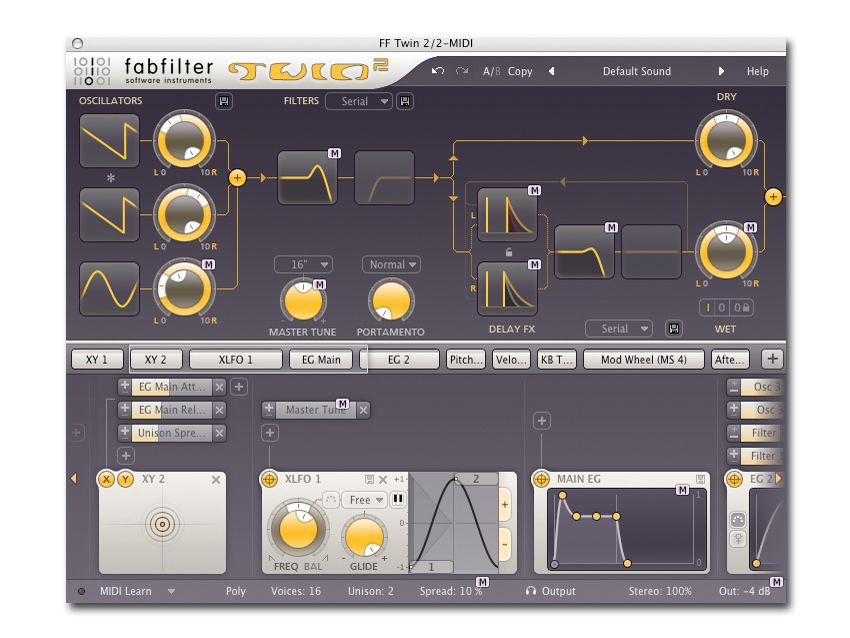 Twin 2's interface only displays what you're using.