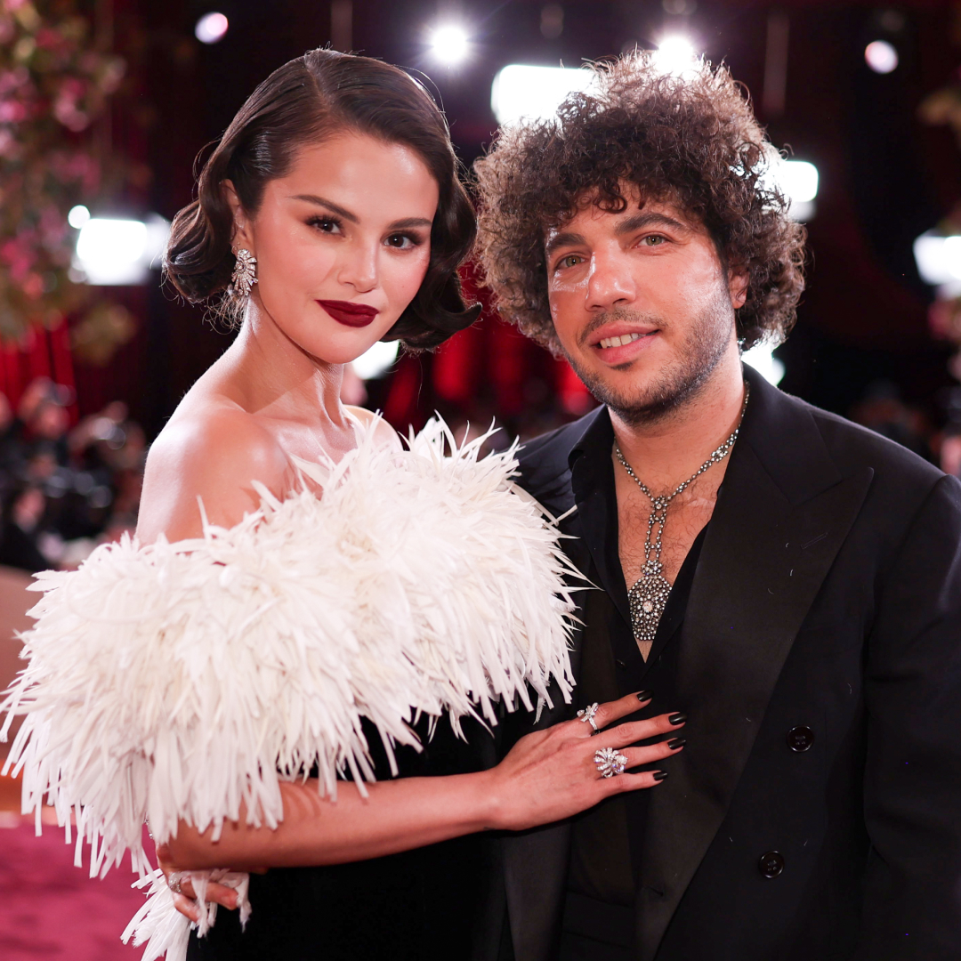 Selena Gomez joined Benny Blanco on a date night in a fringed midi skirt and a black blouse