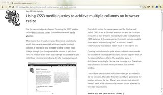 Multicolumn, responsive design at two columns