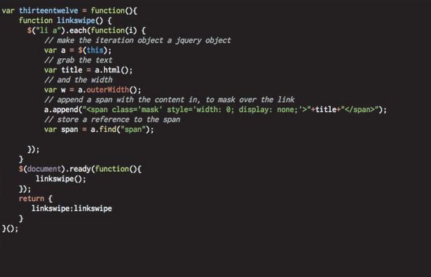 JavaScript animations: the link swipe | Creative Bloq