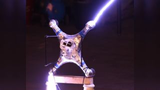 A shielded drone in The University of Manchester high voltage lab.