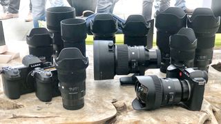Sigma's L-mount lens line-up, as shown at a London press event in June 2019