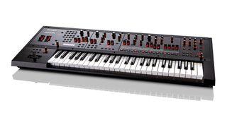 The 49-note keyboard has velocity and aftertouch and feels great to play