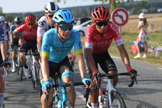 PARIS FRANCE SEPTEMBER 20 Miguel Angel Lopez Moreno of Colombia and Astana Pro Team Nairo Quintana Rojas of Colombia and Team Arkea Samsic during the 107th Tour de France 2020 Stage 21 a 122km stage from MantesLaJolie to Paris Champslyses TDF2020 LeTour on September 20 2020 in Paris France Photo by Tim de WaeleGetty Images