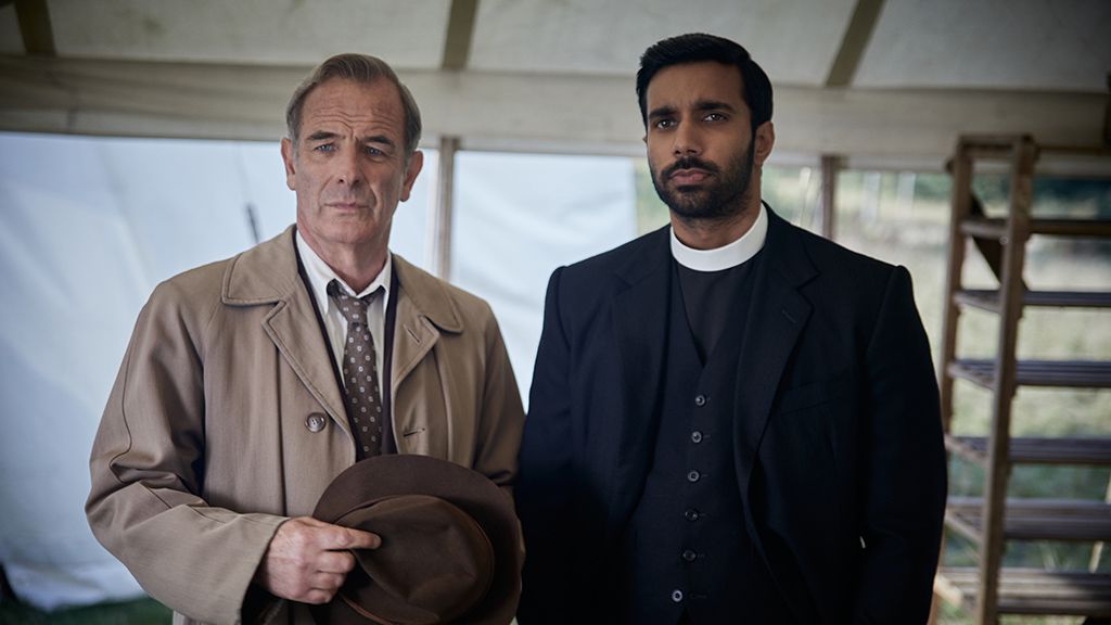 Robson Green and Rishi Nair in ‘Grantchester’ on PBS