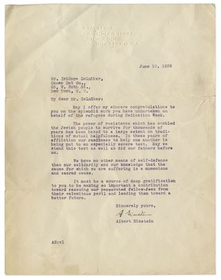 Einstein&#039;s signed letter.