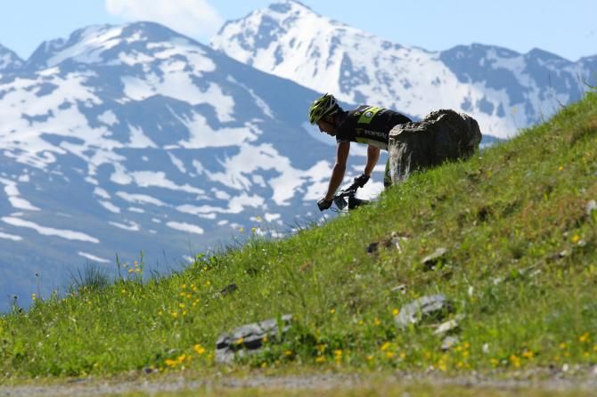 A rider during stage 4