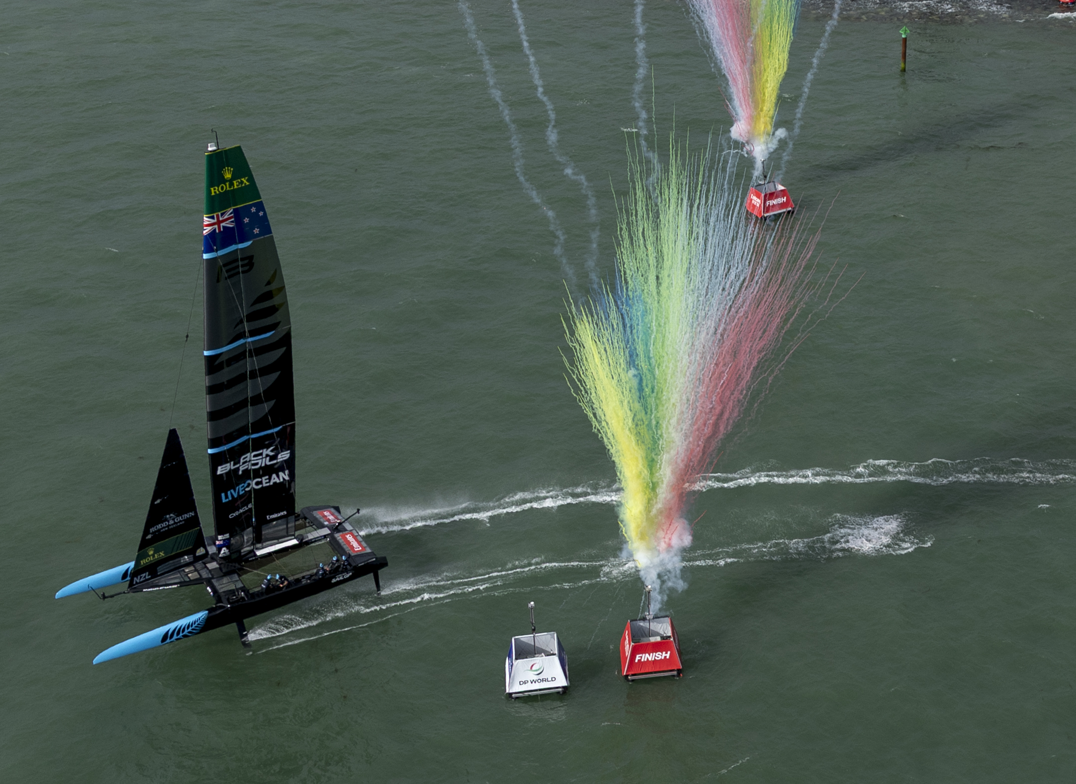 SailGP boats racing in Portsmouth