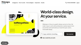 Website screenshot for 99designs