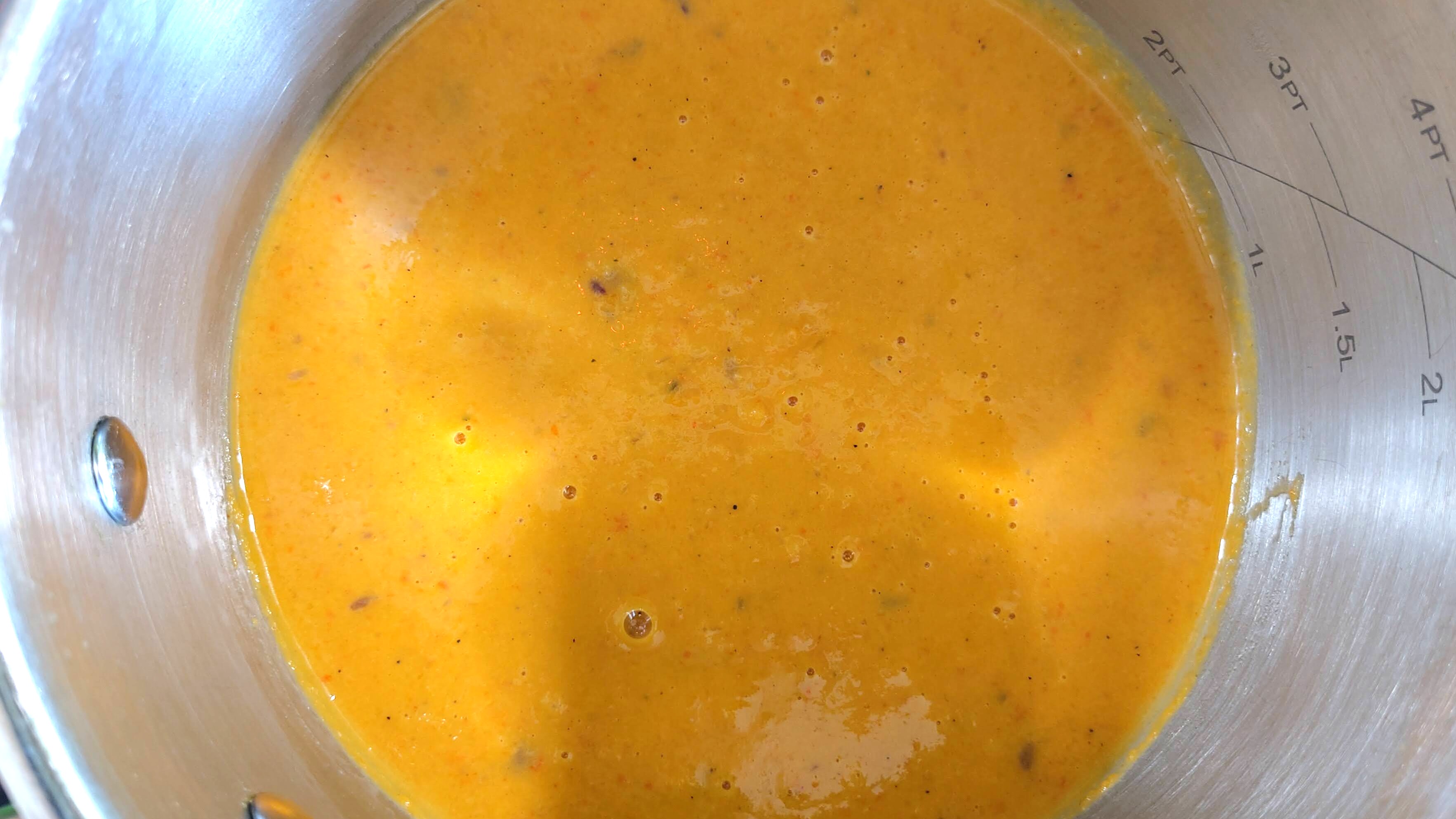 Vegetable soup prepared using Bosch ErgoMaster Series 6 blender