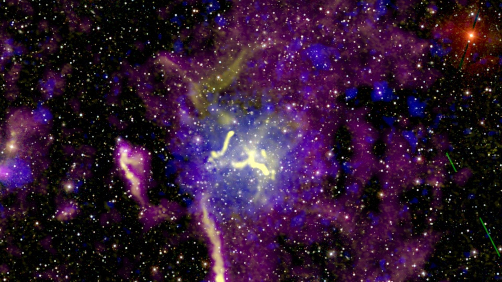 'Cosmic web' binds cluster of galaxies in new radio telescope images ...