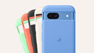 google pixel 8a official cases in blue, black, white, green and coral colors