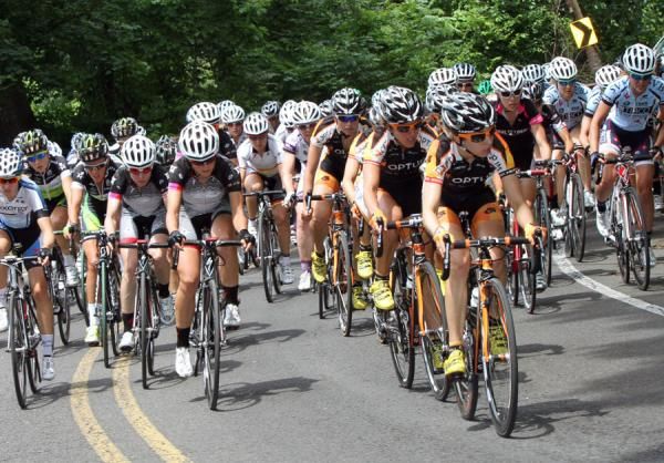 Last lap: Team Specialized-lululemon fends off a push by Optum Pro Cycling p/b Kelly Benefit Strategies, and look who is right in the middle.