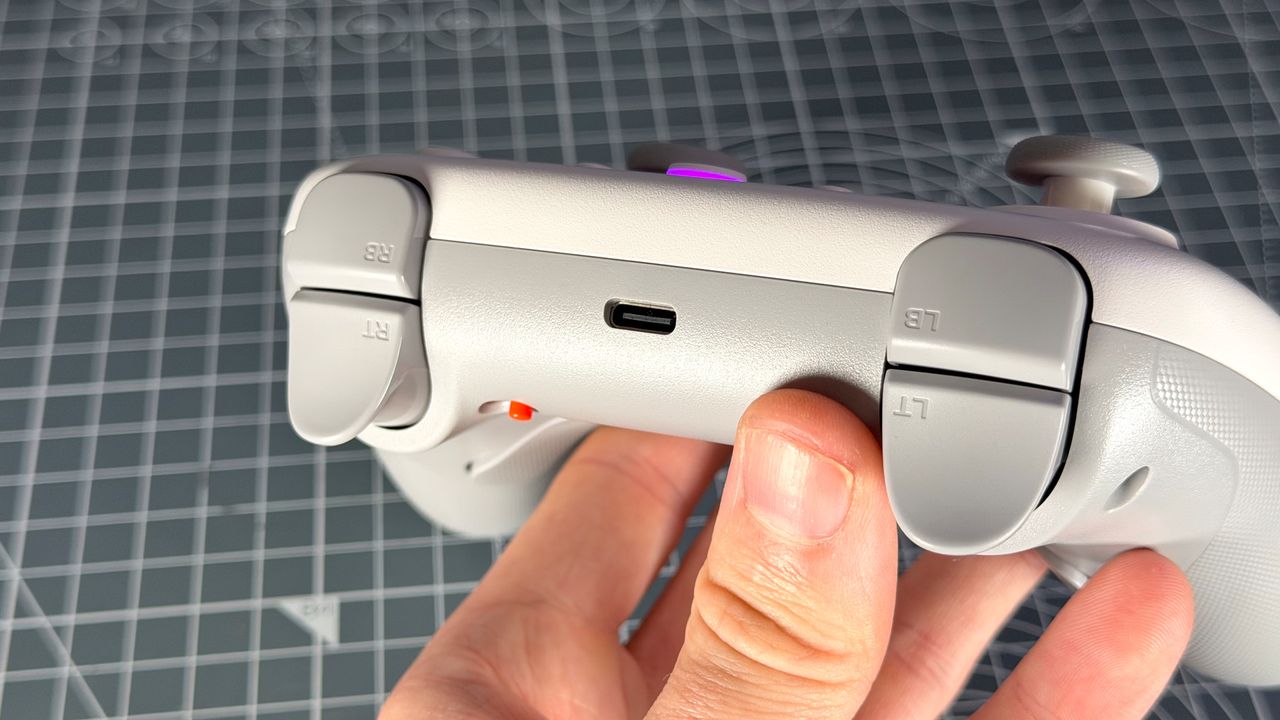 GameSir Nova Lite 2 controller in white colourway on a desk.