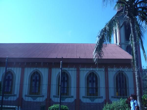 A colorful church en route.